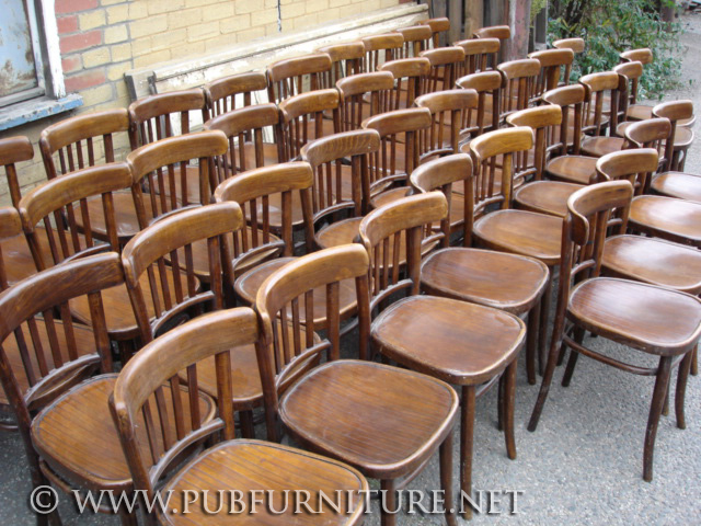 An image of Thonet cafe bentwood chairs