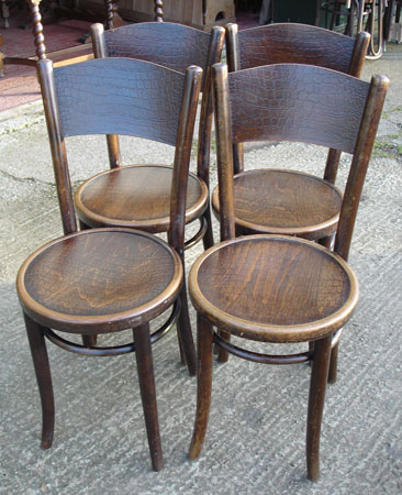 An image of Crocodile Effect Bentwood Chairs