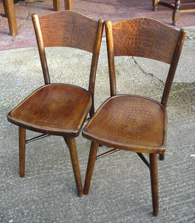 An image of Crocodile Cross-Stretcher Bentwood Chairs